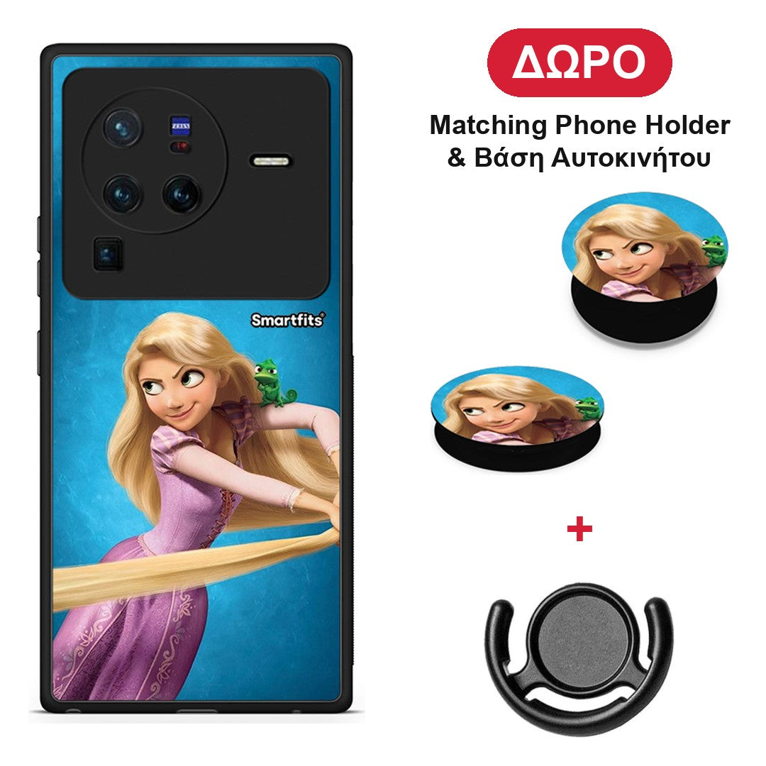 Tangled 2 - Vivo X80 Pro 5G θήκη + Δώρο Phone Holder & Βάση Αυτοκινήτου