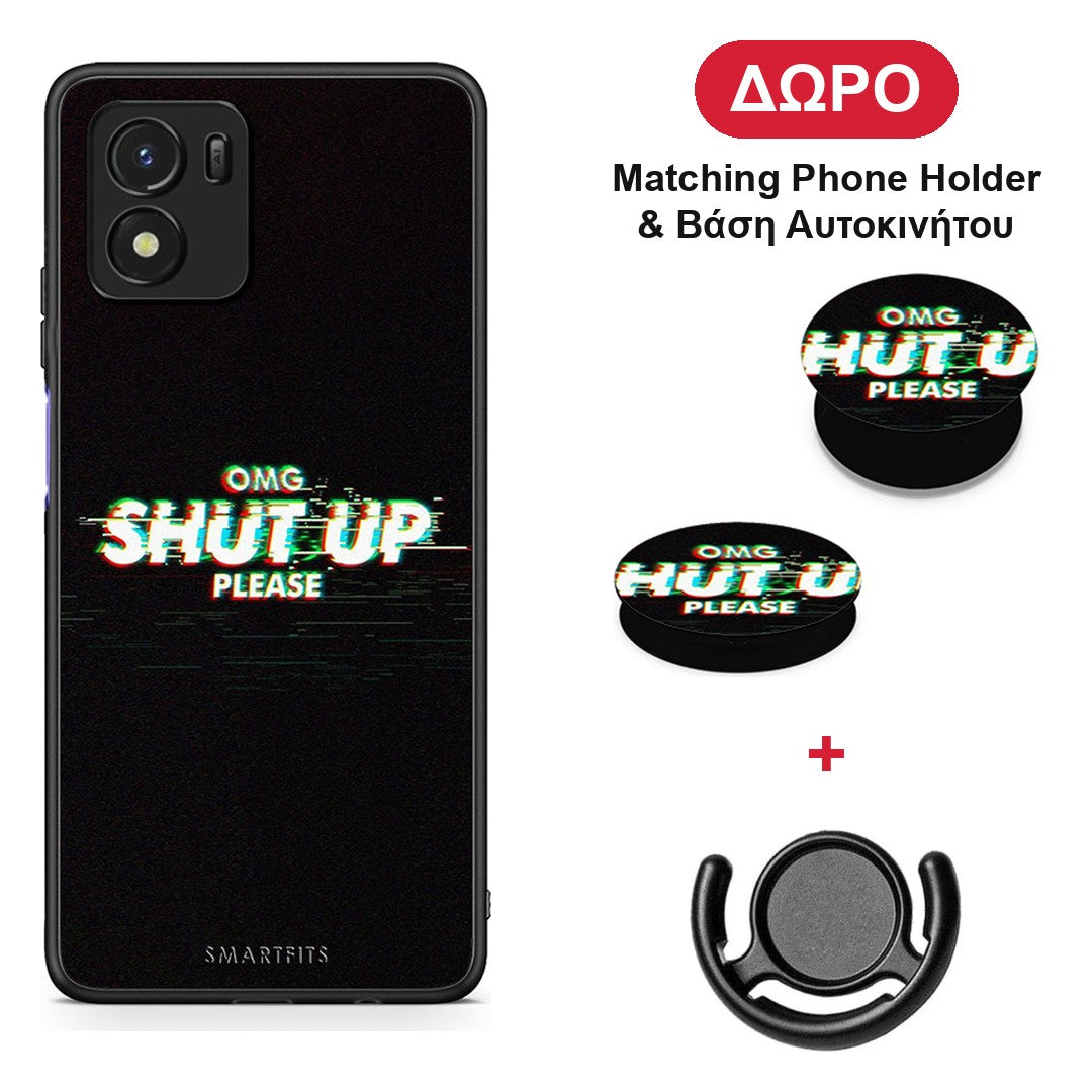 OMG ShutUp - Vivo Y01 / Y15s θήκη + Δώρο Phone Holder & Βάση Αυτοκινήτου