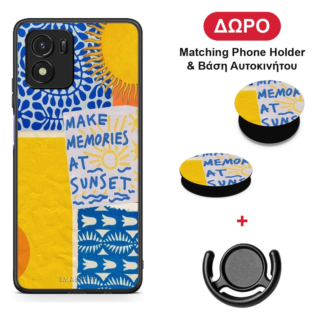 Sunset Memories - Vivo Y01 / Y15s θήκη + Δώρο Phone Holder & Βάση Αυτοκινήτου