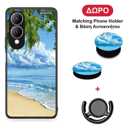 Beautiful Beach - Vivo Y17s θήκη + Δώρο Phone Holder & Βάση Αυτοκινήτου