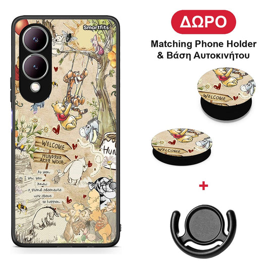 Happy Friends - Vivo Y17s θήκη + Δώρο Phone Holder & Βάση Αυτοκινήτου