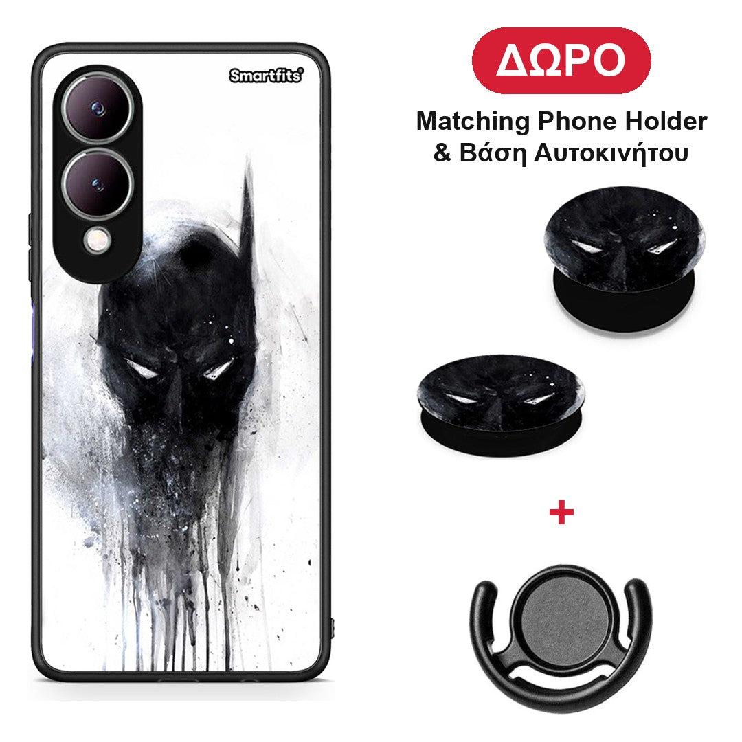 Hero Paint Bat - Vivo Y17s θήκη + Δώρο Phone Holder & Βάση Αυτοκινήτου