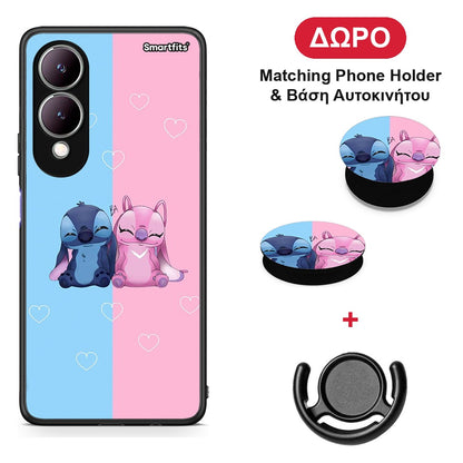 Stitch And Angel - Vivo Y17s θήκη + Δώρο Phone Holder & Βάση Αυτοκινήτου