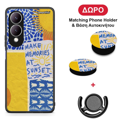 Sunset Memories - Vivo Y17s θήκη + Δώρο Phone Holder & Βάση Αυτοκινήτου