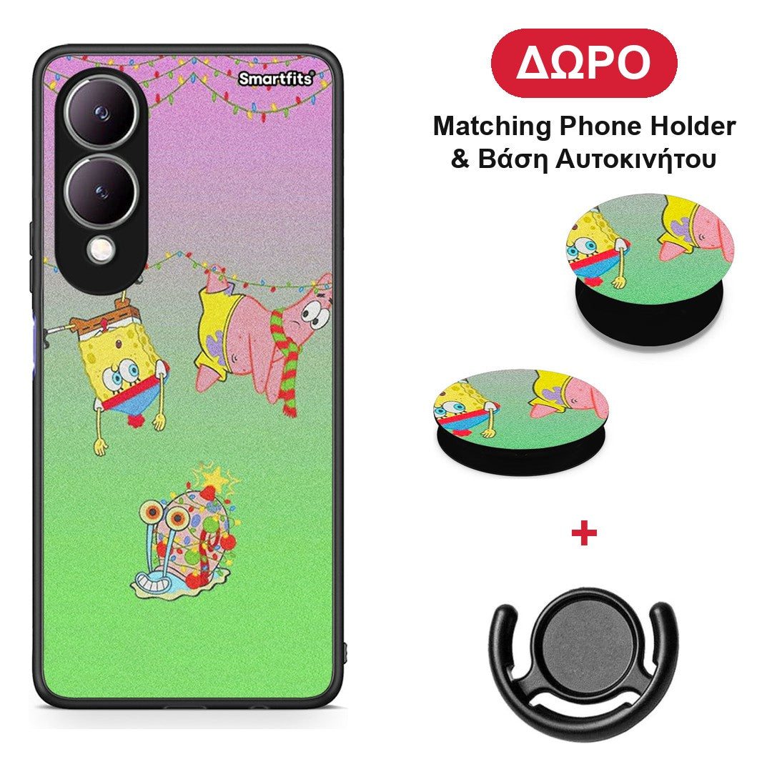 Xmas Lights - Vivo Y17s θήκη + Δώρο Phone Holder & Βάση Αυτοκινήτου