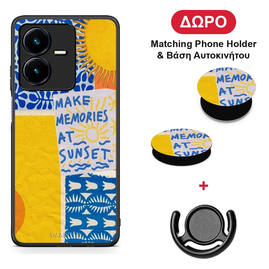 Sunset Memories - Vivo Y22 θήκη + Δώρο Phone Holder & Βάση Αυτοκινήτου