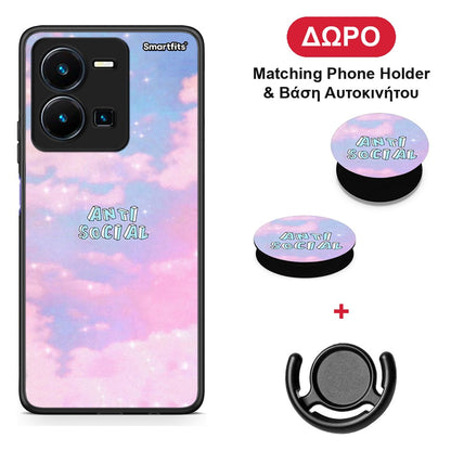 Anti Social - Vivo Y35 5G θήκη + Δώρο Phone Holder & Βάση Αυτοκινήτου