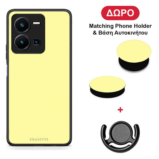 Butter Yellow - Vivo Y35 5G θήκη + Δώρο Phone Holder & Βάση Αυτοκινήτου