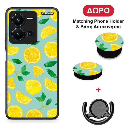 Lemons - Vivo Y35 5G θήκη + Δώρο Phone Holder & Βάση Αυτοκινήτου