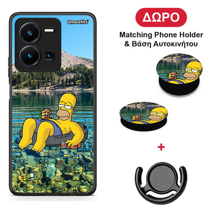 Summer Happiness - Vivo Y35 5G θήκη + Δώρο Phone Holder & Βάση Αυτοκινήτου