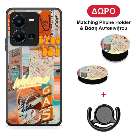 Groovy Babe - Vivo Y22s / Y35 4G θήκη + Δώρο Phone Holder & Βάση Αυτοκινήτου