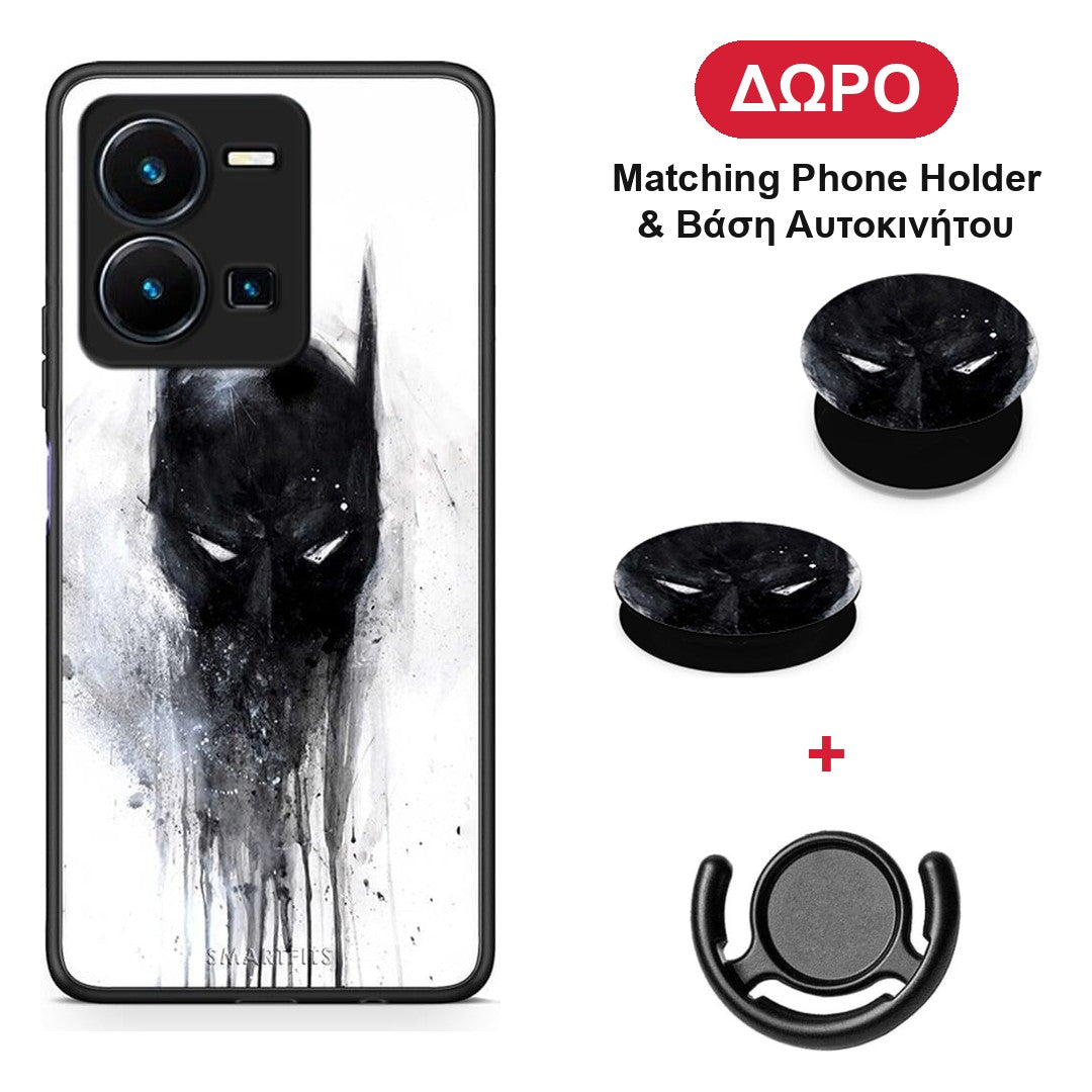 Hero Paint Bat - Vivo Y22s / Y35 4G θήκη + Δώρο Phone Holder & Βάση Αυτοκινήτου