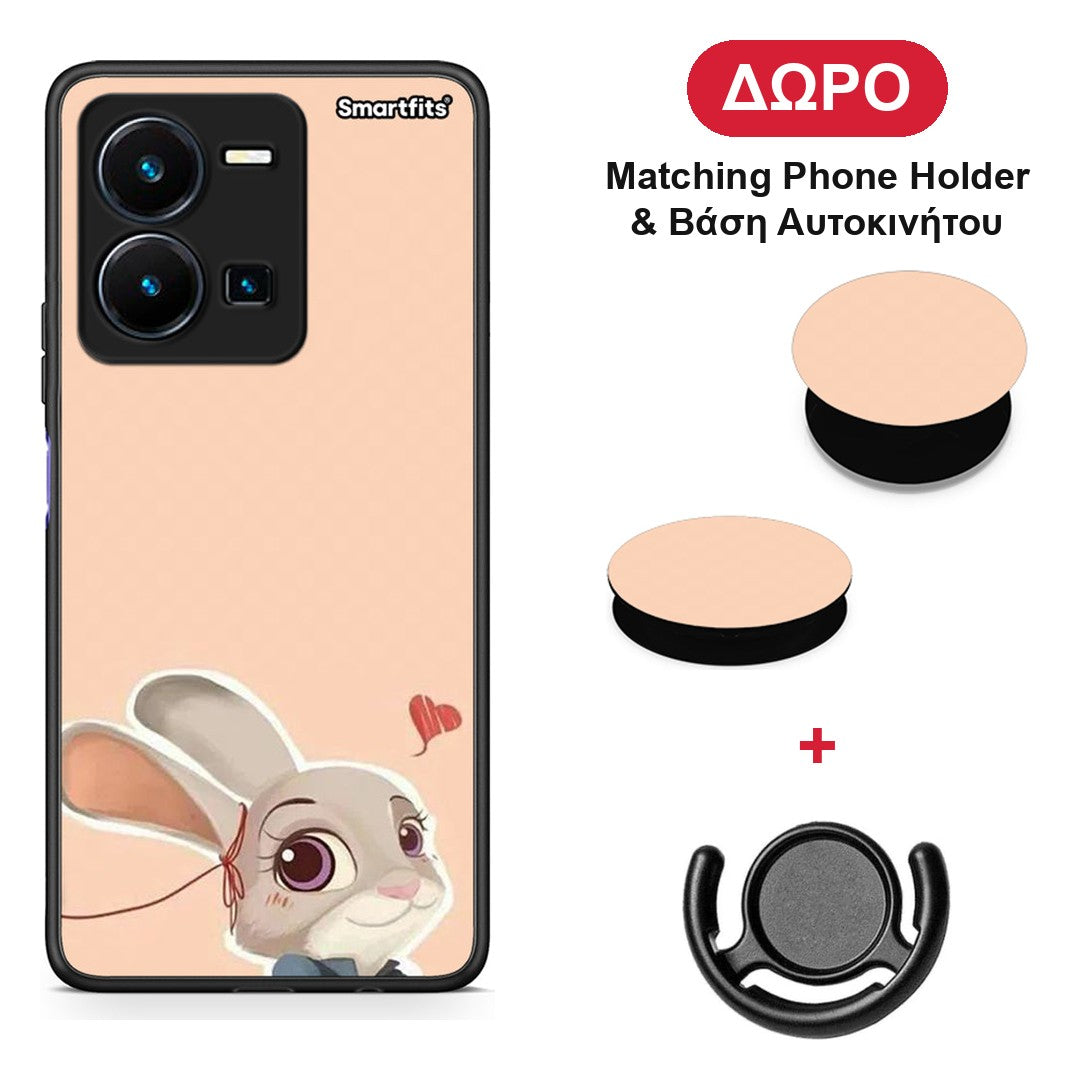 Nick Wilde And Judy Hopps Love 2 - Vivo Y22s / Y35 4G θήκη + Δώρο Phone Holder & Βάση Αυτοκινήτου