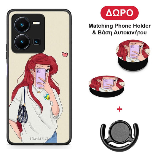 Walking Mermaid - Vivo Y22s / Y35 4G θήκη + Δώρο Phone Holder & Βάση Αυτοκινήτου