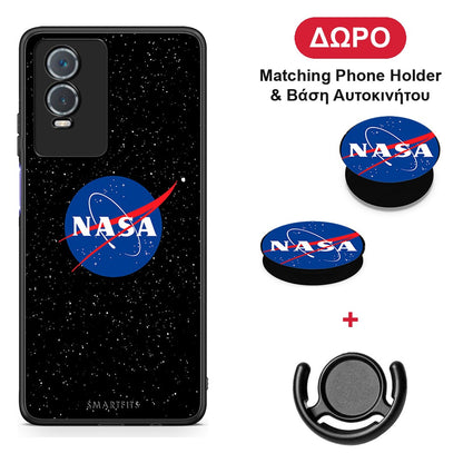 PopArt NASA - Vivo Y76 5G / Y76s / Y74s θήκη + Δώρο Phone Holder & Βάση Αυτοκινήτου