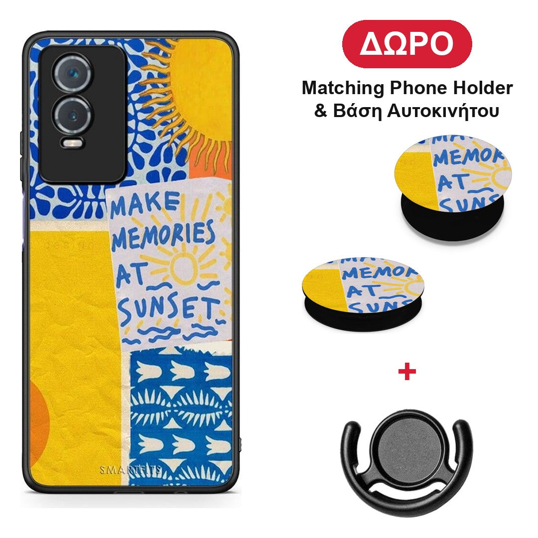 Sunset Memories - Vivo Y76 5G / Y76s / Y74s θήκη + Δώρο Phone Holder & Βάση Αυτοκινήτου