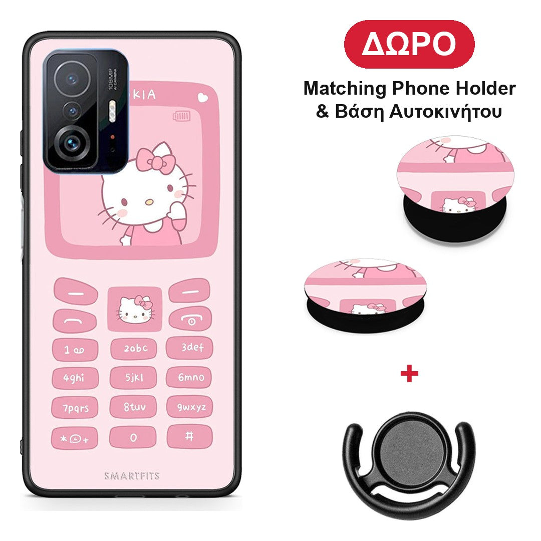 Hello Kitten - Xiaomi 11T / 11T Pro θήκη + Δώρο Phone Holder & Βάση Αυτοκινήτου
