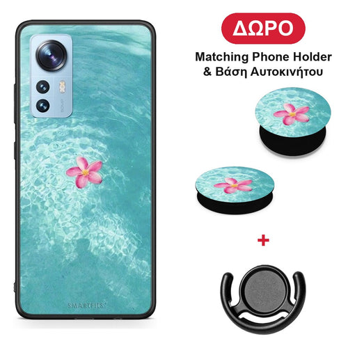 Water Flower - Xiaomi 12 / 12X 5G θήκη + Δώρο Phone Holder & Βάση Αυτοκινήτου