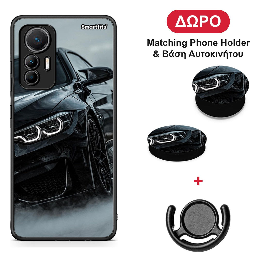 Black BMW - Xiaomi 12 Lite 5G θήκη + Δώρο Phone Holder & Βάση Αυτοκινήτου
