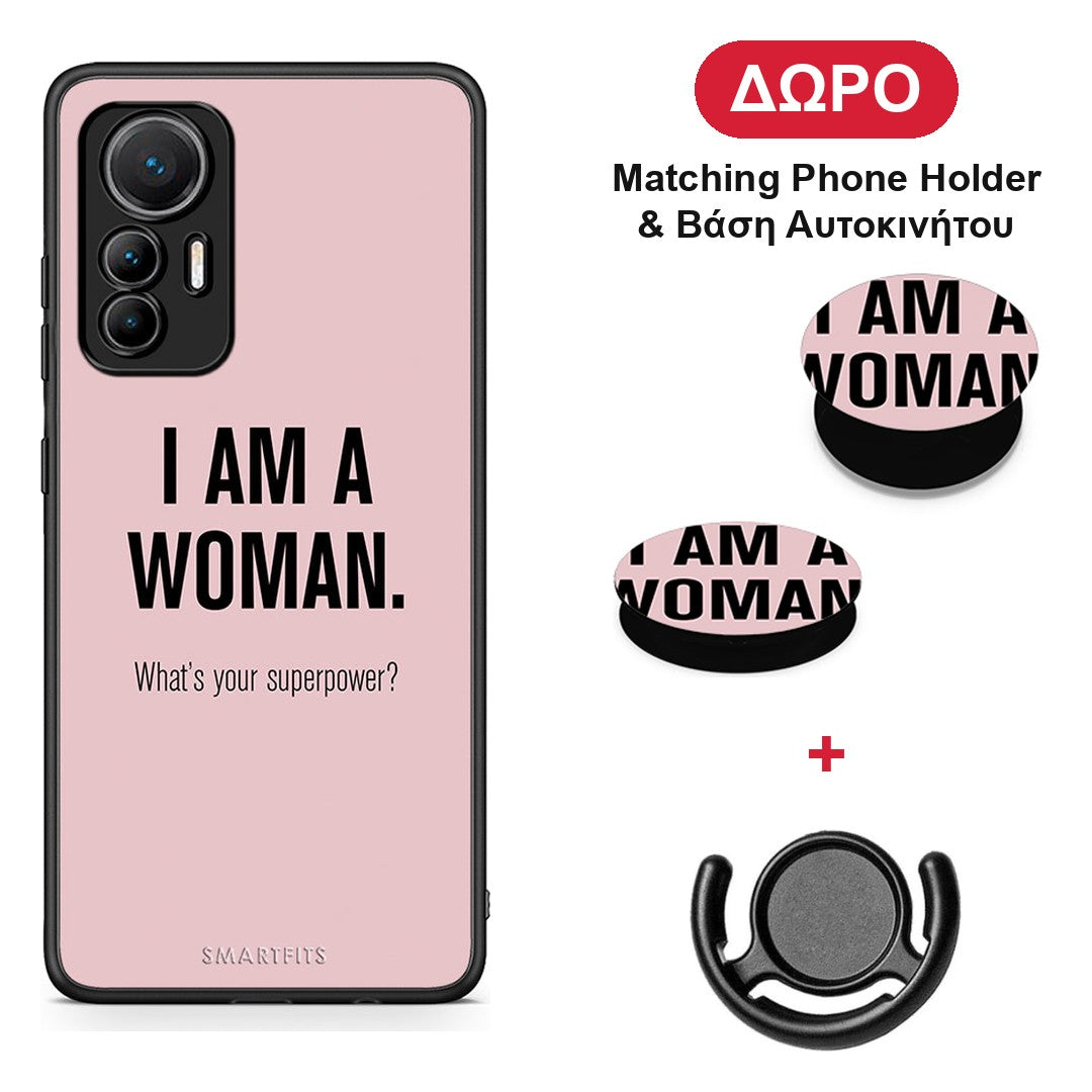 Superpower Woman - Xiaomi 12 Lite 5G θήκη + Δώρο Phone Holder & Βάση Αυτοκινήτου