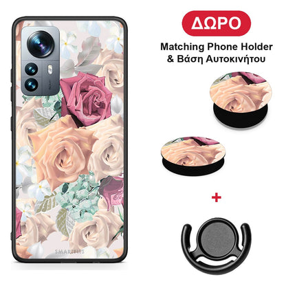 Floral Bouquet - Xiaomi 12 Pro θήκη + Δώρο Phone Holder & Βάση Αυτοκινήτου