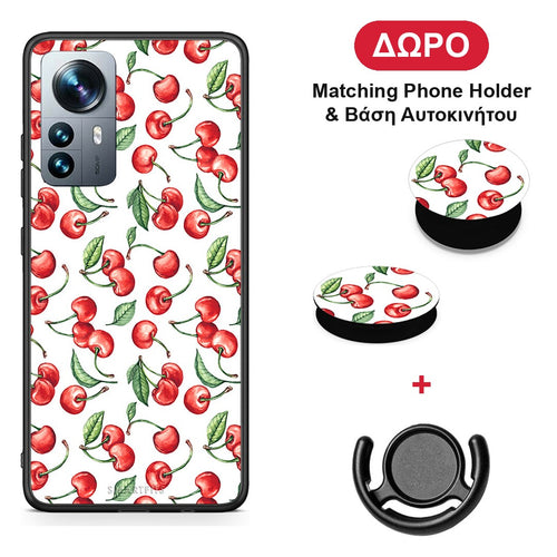 Cherry Summer - Xiaomi 12 Pro θήκη + Δώρο Phone Holder & Βάση Αυτοκινήτου