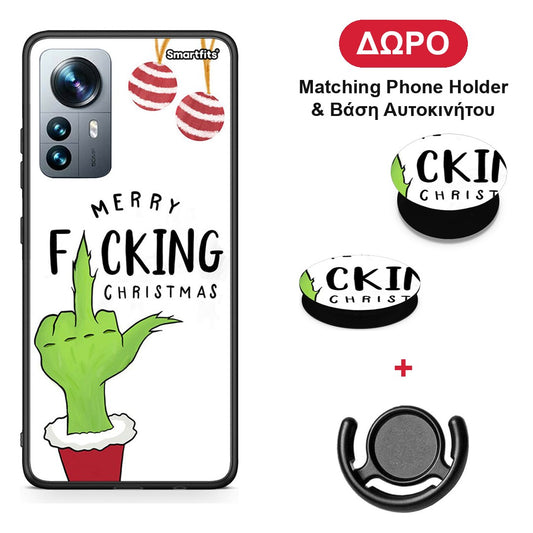 Merry F Xmas - Xiaomi 12 Pro θήκη + Δώρο Phone Holder & Βάση Αυτοκινήτου