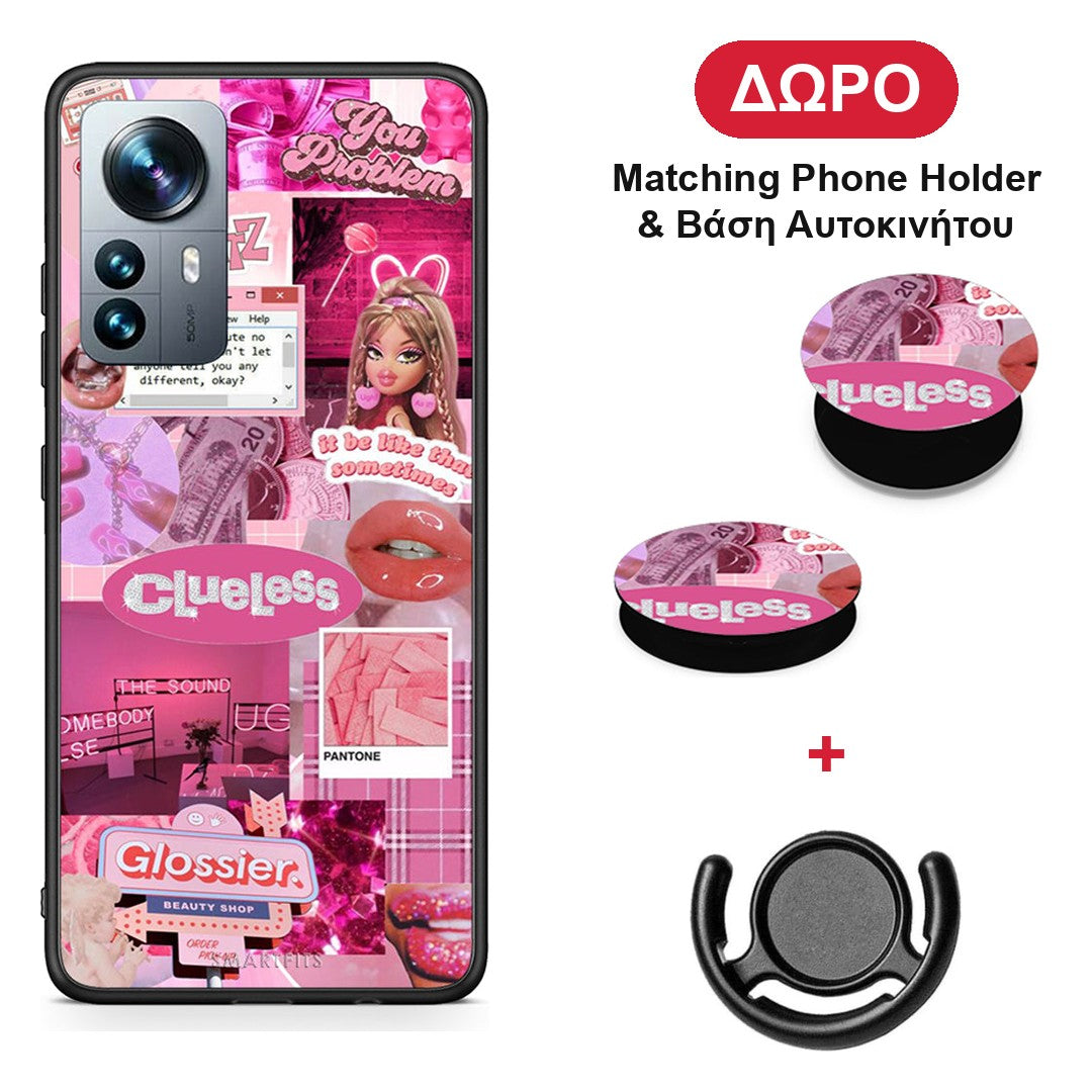 Pink Love - Xiaomi 12 Pro θήκη + Δώρο Phone Holder & Βάση Αυτοκινήτου