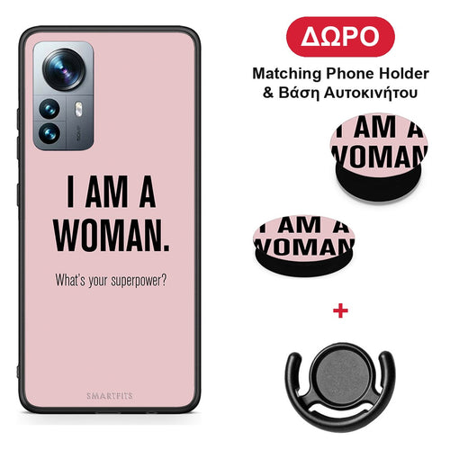 Superpower Woman - Xiaomi 12 Pro θήκη + Δώρο Phone Holder & Βάση Αυτοκινήτου