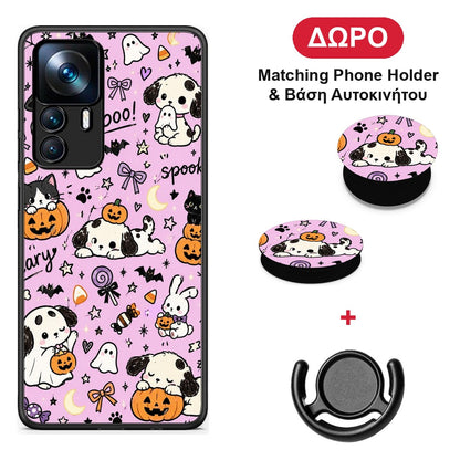 Halloween Puppies and Friends on Lilac - Xiaomi 12T / K50 Ultra θήκη + Δώρο Phone Holder & Βάση Αυτοκινήτου