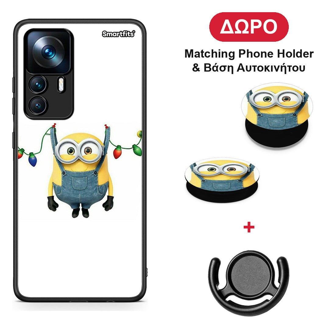 Xmas Minion Lights - Xiaomi 12T / K50 Ultra θήκη + Δώρο Phone Holder & Βάση Αυτοκινήτου