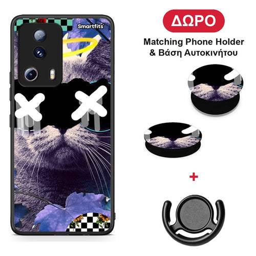 Cat Collage - Xiaomi 13 Lite 5G θήκη + Δώρο Phone Holder & Βάση Αυτοκινήτου