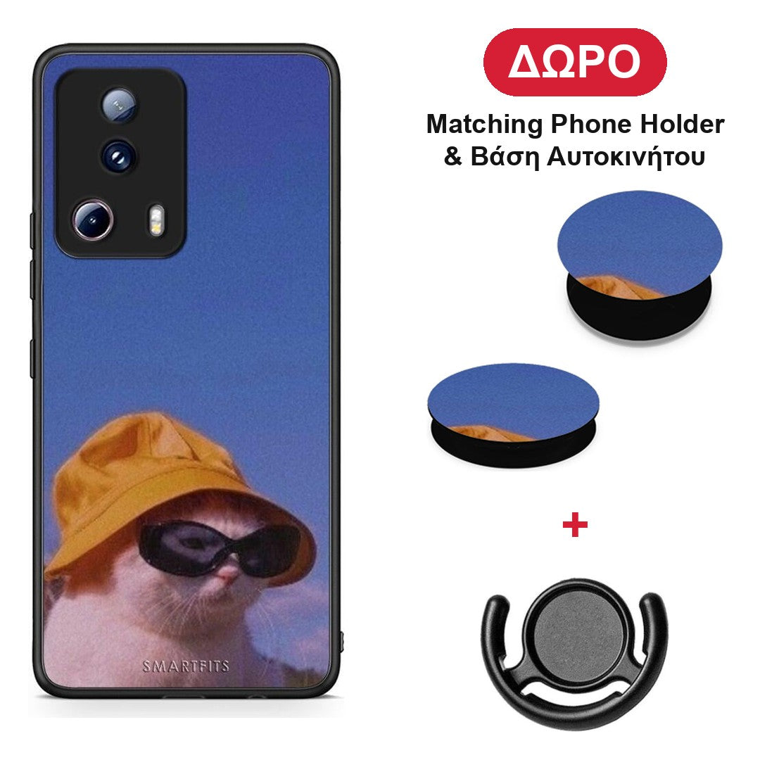 Cat Diva - Xiaomi 13 Lite 5G θήκη + Δώρο Phone Holder & Βάση Αυτοκινήτου