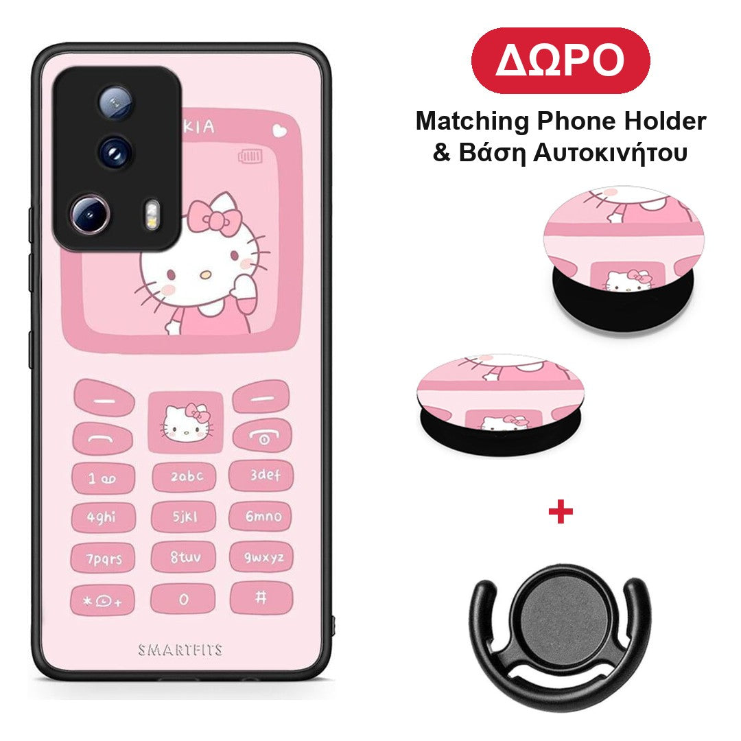 Hello Kitten - Xiaomi 13 Lite 5G θήκη + Δώρο Phone Holder & Βάση Αυτοκινήτου