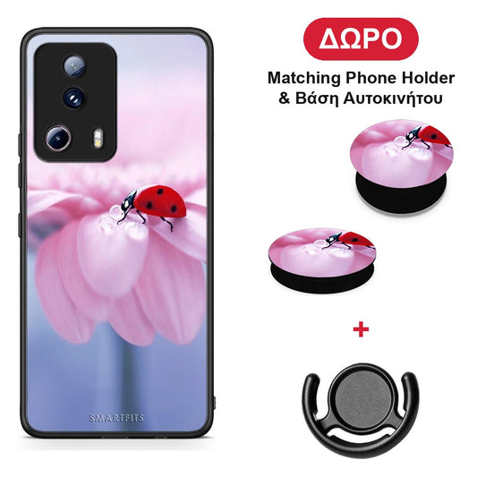 Ladybug Flower - Xiaomi 13 Lite 5G θήκη + Δώρο Phone Holder & Βάση Αυτοκινήτου