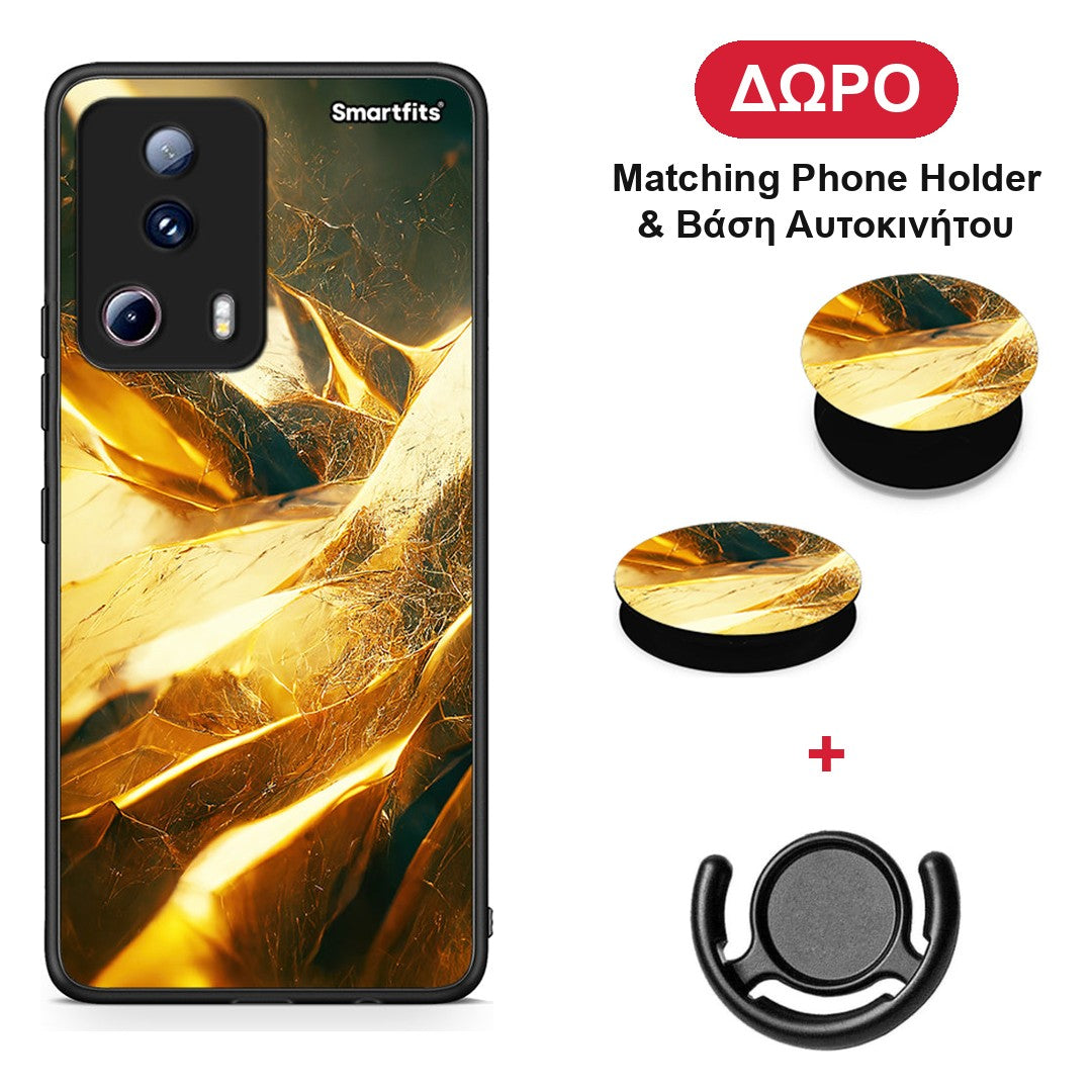 Real Gold - Xiaomi 13 Lite 5G θήκη + Δώρο Phone Holder & Βάση Αυτοκινήτου