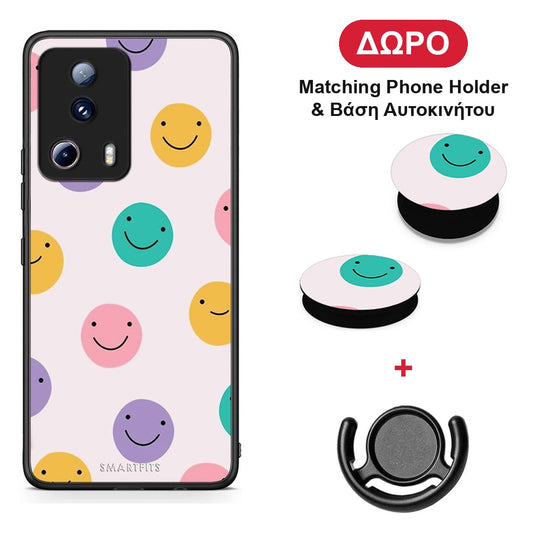 Smiley Faces - Xiaomi 13 Lite 5G θήκη + Δώρο Phone Holder & Βάση Αυτοκινήτου