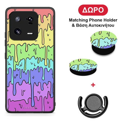 Melting Rainbow - Xiaomi 13 θήκη + Δώρο Phone Holder & Βάση Αυτοκινήτου