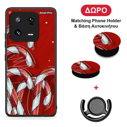 Candy Cane - Xiaomi 13 Pro θήκη + Δώρο Phone Holder & Βάση Αυτοκινήτου
