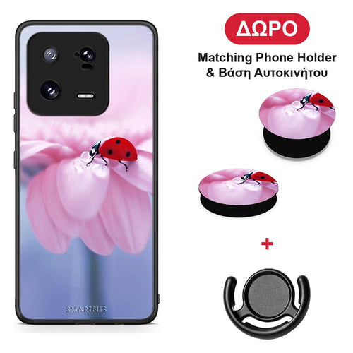 Ladybug Flower - Xiaomi 13 Pro θήκη + Δώρο Phone Holder & Βάση Αυτοκινήτου