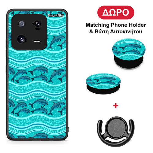 Swimming Dolphins - Xiaomi 13 Pro θήκη + Δώρο Phone Holder & Βάση Αυτοκινήτου
