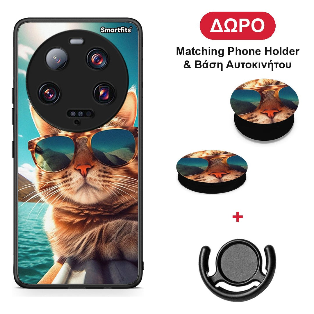 Summer Cat - Xiaomi 13 Ultra θήκη + Δώρο Phone Holder & Βάση Αυτοκινήτου