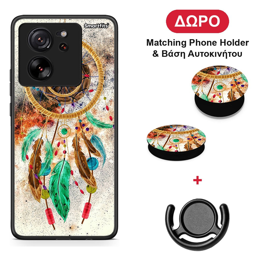 Boho DreamCatcher - Xiaomi 13T θήκη + Δώρο Phone Holder & Βάση Αυτοκινήτου