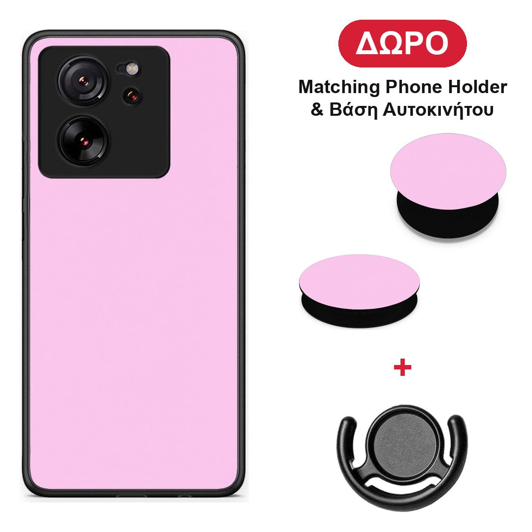 Cotton Candy Pink - Xiaomi 13T θήκη + Δώρο Phone Holder & Βάση Αυτοκινήτου