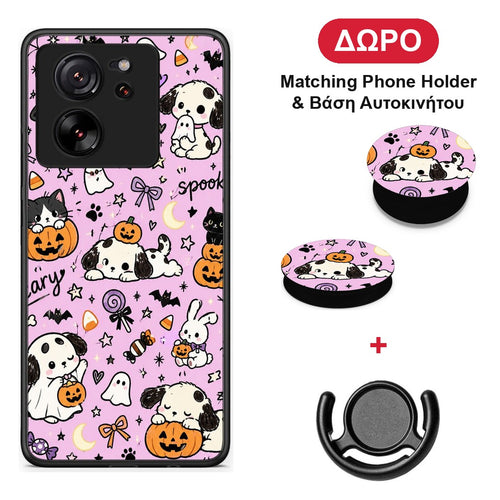 Halloween Puppies and Friends on Lilac - Xiaomi 13T θήκη + Δώρο Phone Holder & Βάση Αυτοκινήτου
