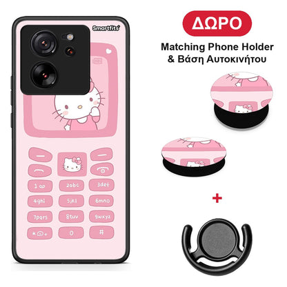 Hello Kitten - Xiaomi 13T θήκη + Δώρο Phone Holder & Βάση Αυτοκινήτου