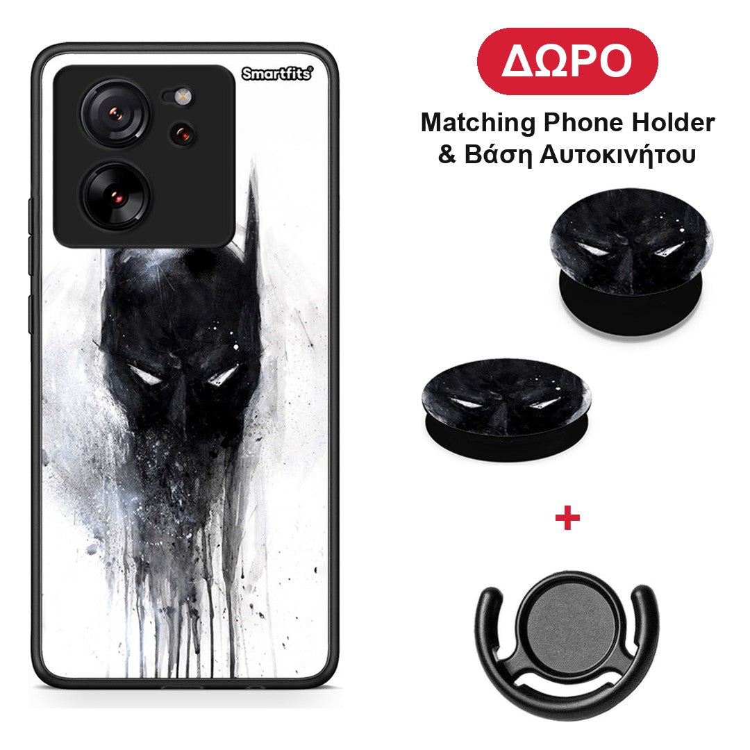 Hero Paint Bat - Xiaomi 13T θήκη + Δώρο Phone Holder & Βάση Αυτοκινήτου
