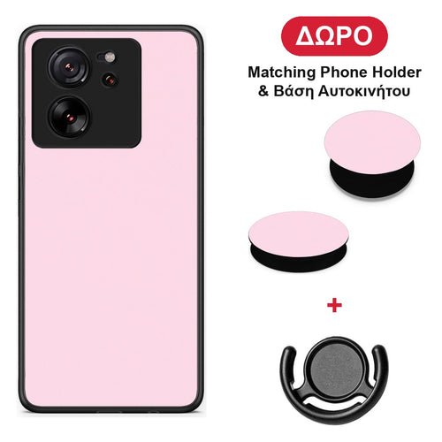 Pale Pink - Xiaomi 13T θήκη + Δώρο Phone Holder & Βάση Αυτοκινήτου