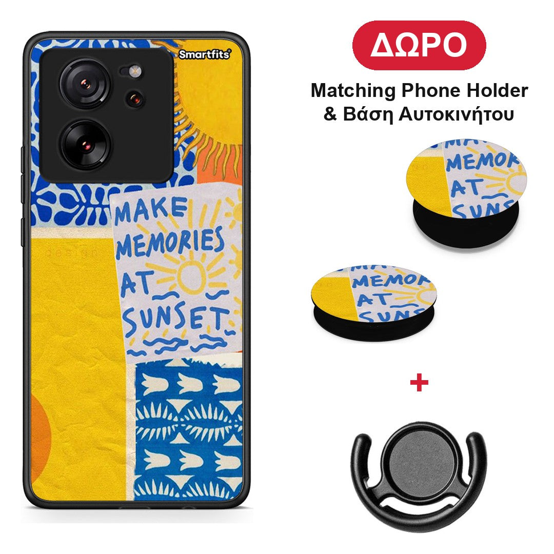 Sunset Memories - Xiaomi 13T θήκη + Δώρο Phone Holder & Βάση Αυτοκινήτου