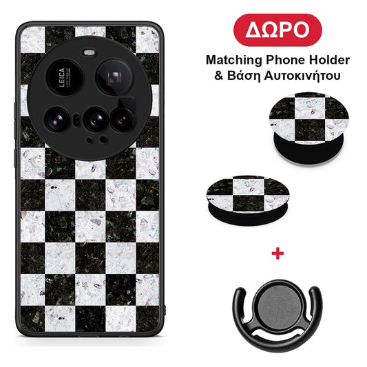 Marble Square Geometric - Xiaomi 15 Ultra 5G θήκη + Δώρο Phone Holder & Βάση Αυτοκινήτου